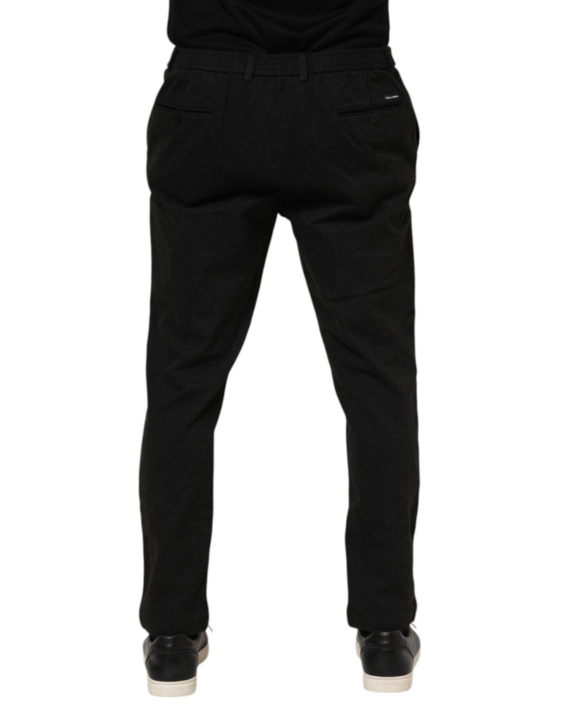 Calça Dolce & Gabbana cinza-escura, de viscose, masculina