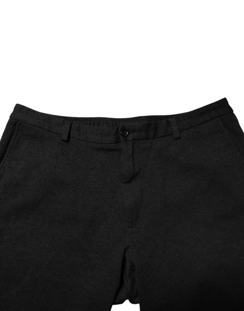 Calça Dolce & Gabbana cinza-escura, de viscose, masculina