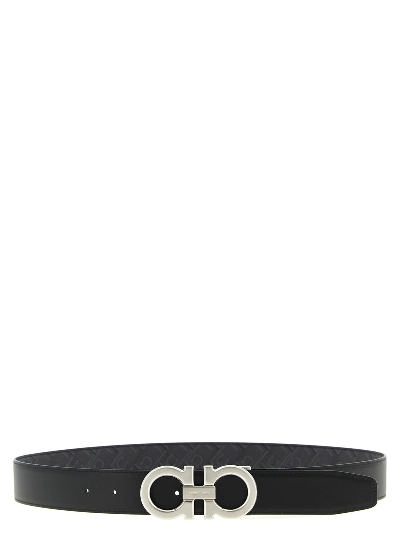 Ferragamo Gancini Print Reversible Belt | Urbalenti™ NYC