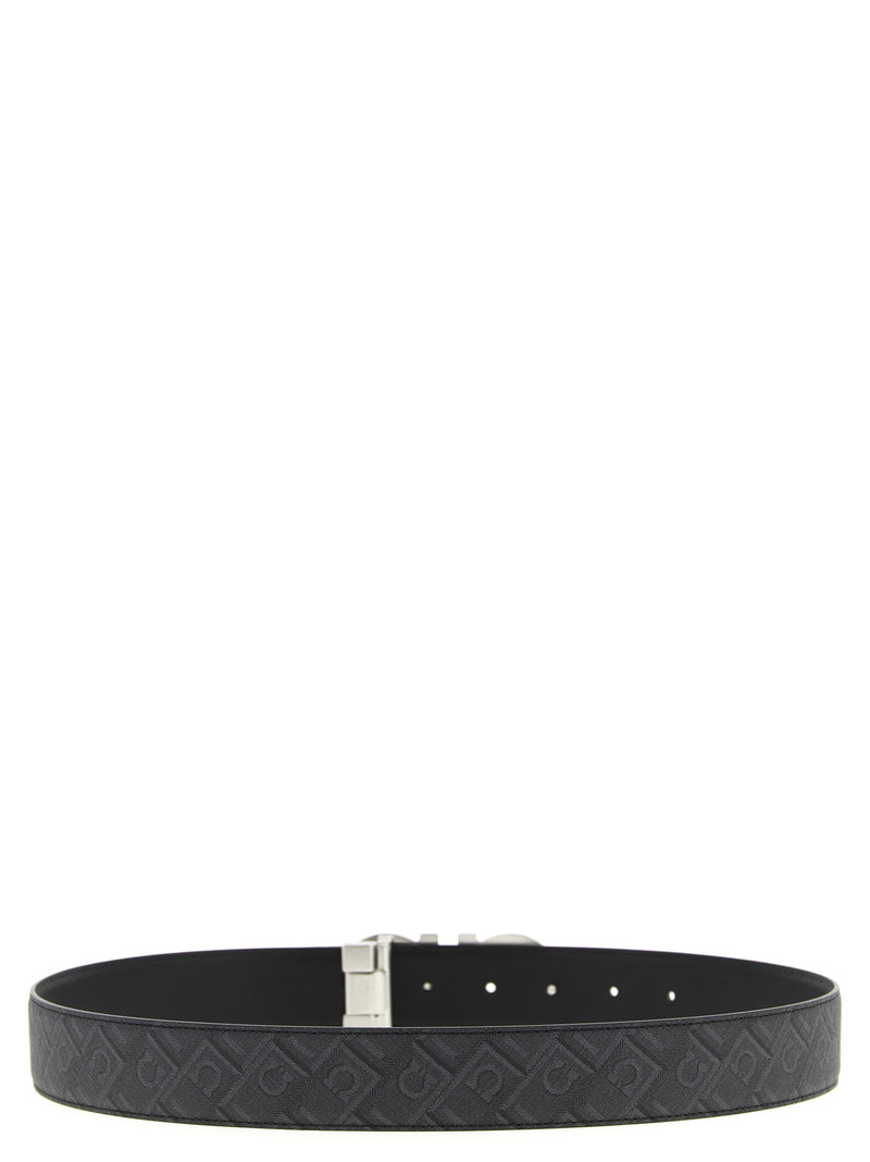 Ferragamo Gancini Print Reversible Belt | Urbalenti™ NYC