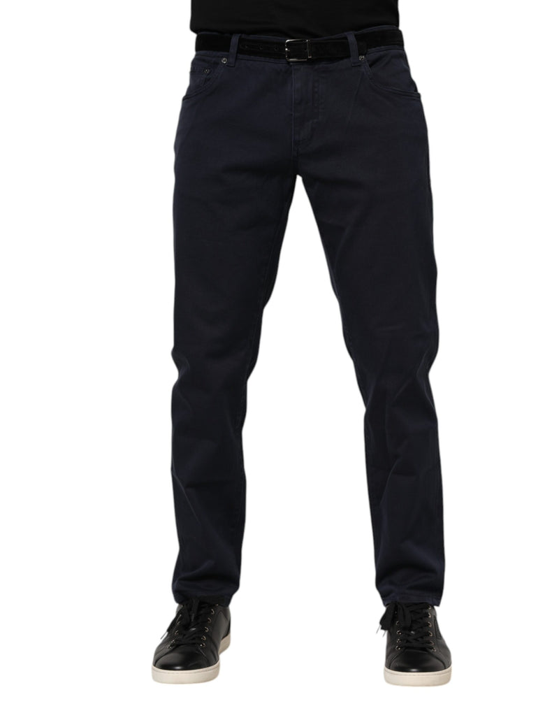 Jean fuselé en denim de coton bleu Dolce & Gabbana