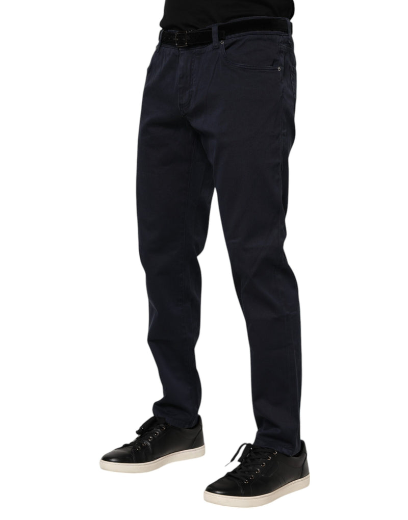 Jean fuselé en denim de coton bleu Dolce & Gabbana