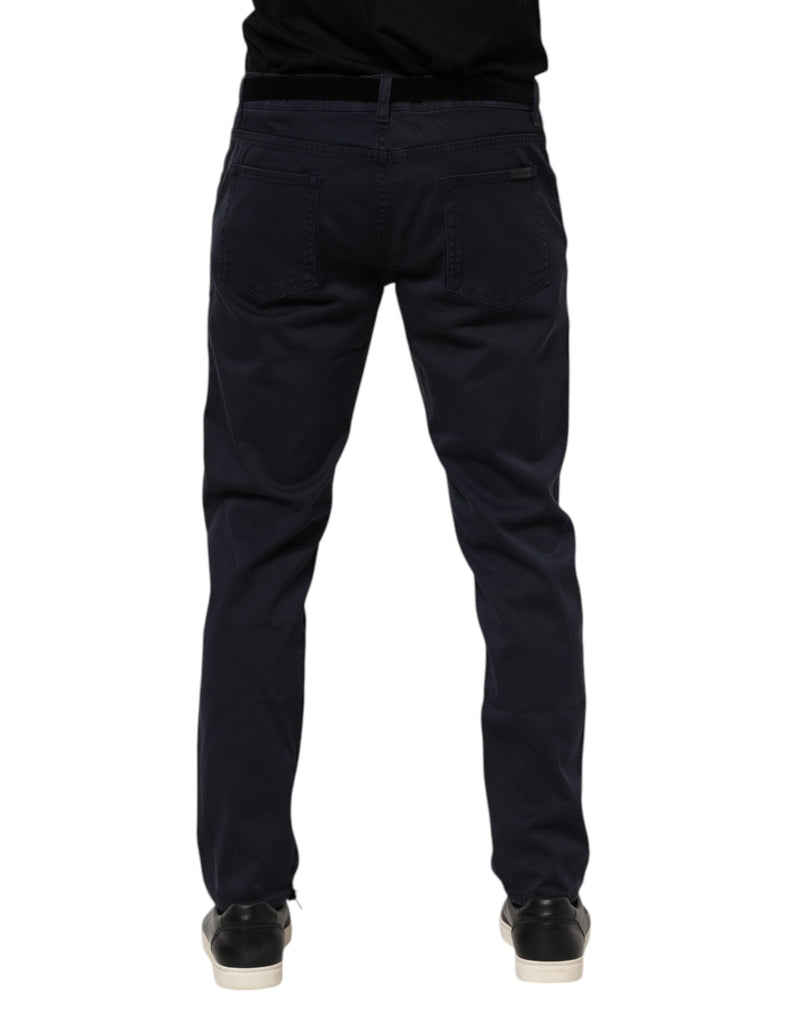 Jean fuselé en denim de coton bleu Dolce & Gabbana