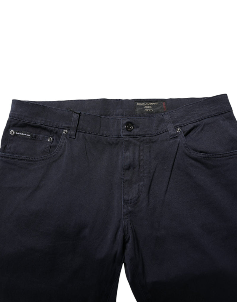 Jean fuselé en denim de coton bleu Dolce & Gabbana