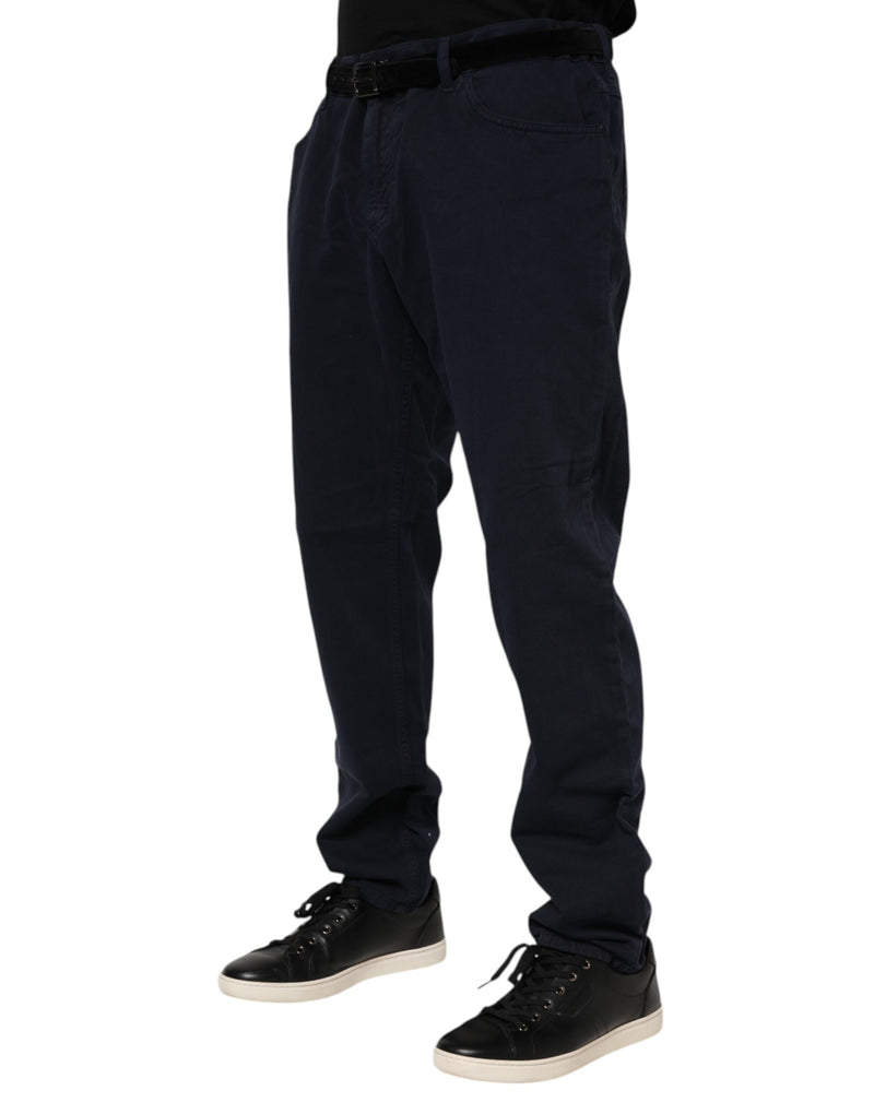 Jeans in denim di cotone nero dal taglio affusolato Dolce & Gabbana
