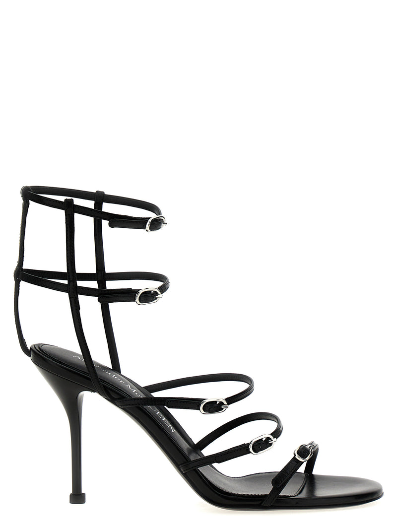 Alexander McQueen Strap Leather Sandals | Urbalenti™ NYC