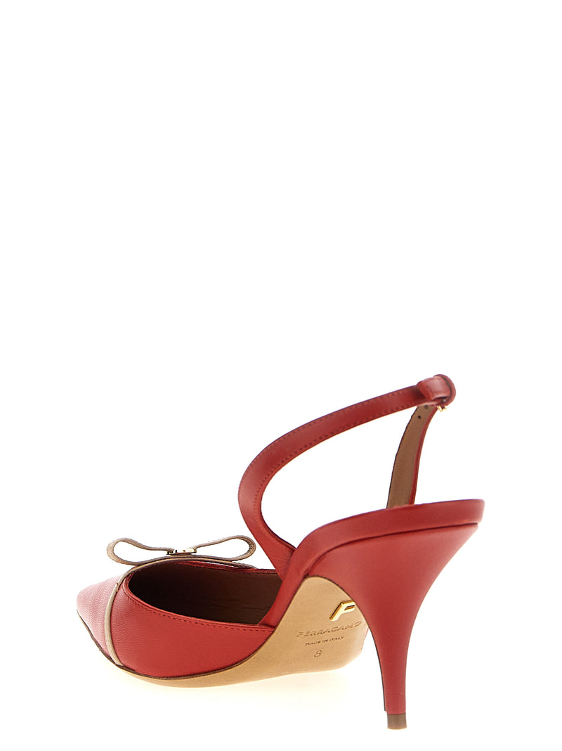 Ferragamo Gylla Slingback - Red Leather | Urbalenti™ NYC
