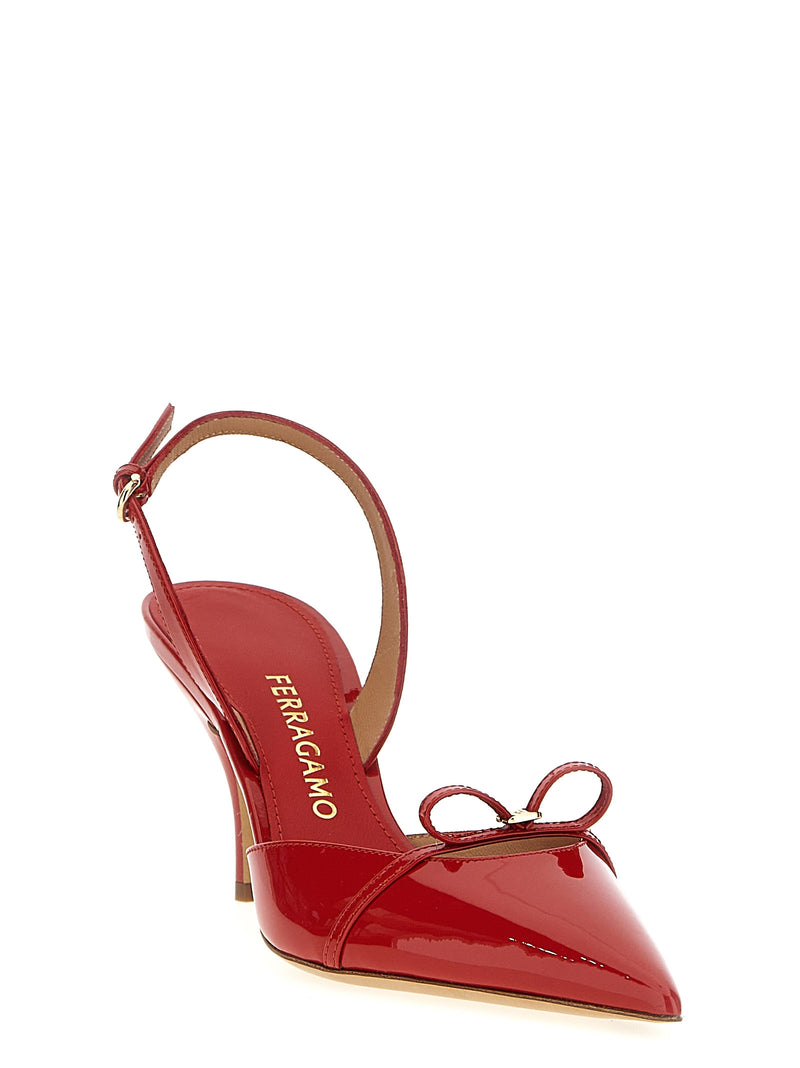Ferragamo Gylla Slingback - Red Patent Leather | Urbalenti™ NYC