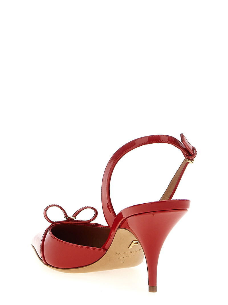 Ferragamo Gylla Slingback - Red Patent Leather | Urbalenti™ NYC