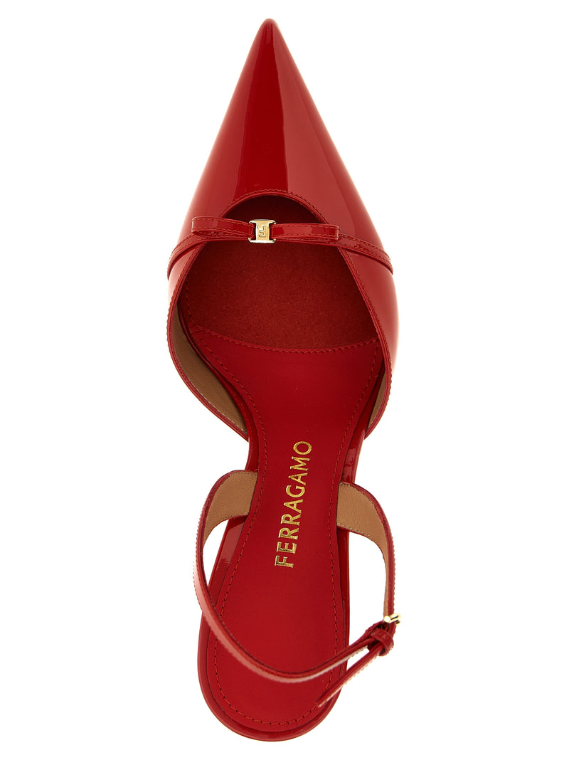 Ferragamo Gylla Slingback - Red Patent Leather | Urbalenti™ NYC