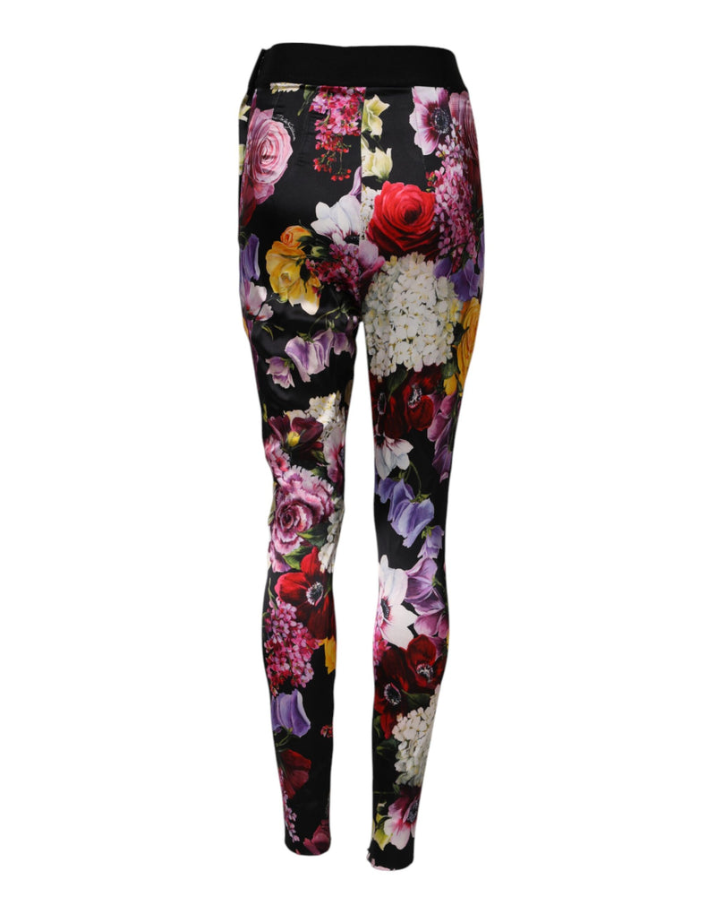 Calça legging floral multicolorida com cintura elástica Dolce & Gabbana