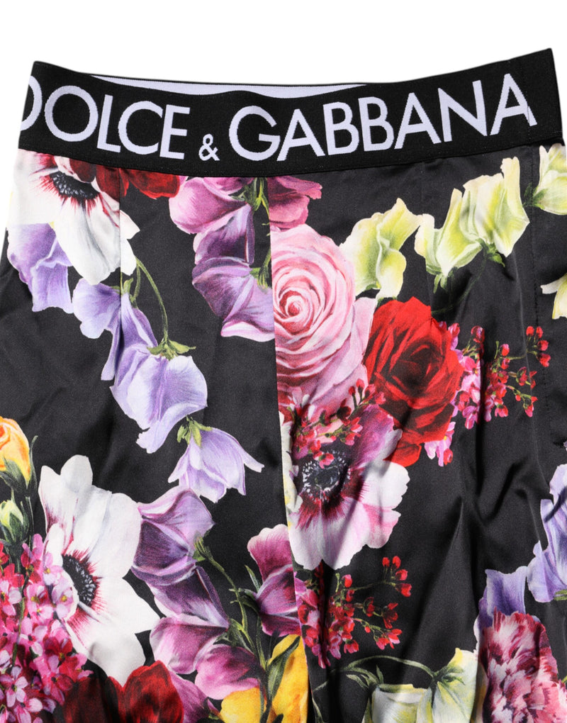 Calça legging floral multicolorida com cintura elástica Dolce & Gabbana