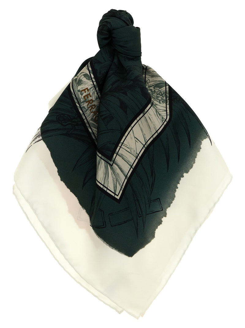 Ferragamo Ferragamo Gravure Print Scarf