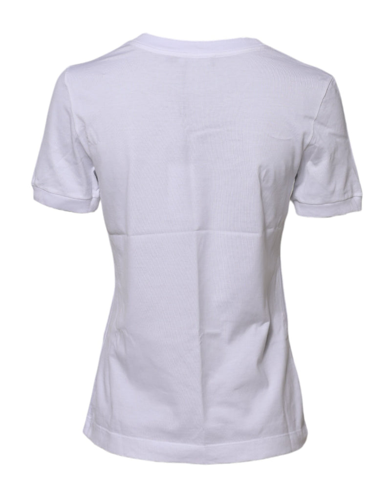 Camiseta Dolce & Gabbana blanca de algodón, de cuello redondo y manga corta