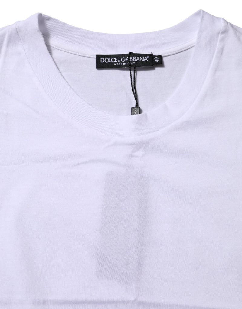 Camiseta Dolce & Gabbana blanca de algodón, de cuello redondo y manga corta