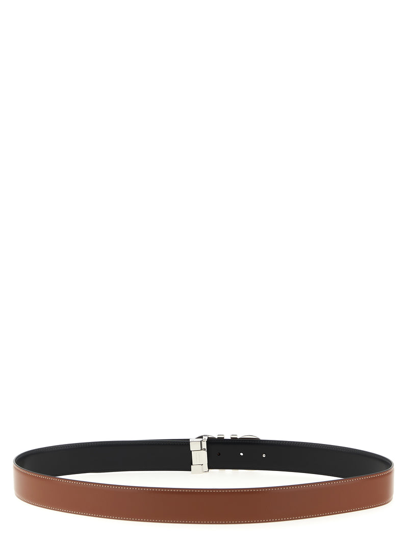 Ferragamo Gancini Reversible Belt - Leather Reversible - Style 78NERO | Urbalenti™ NYC
