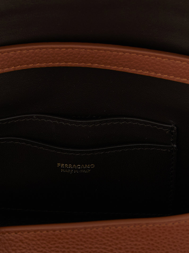 Ferragamo Ferragamo Double Gancini Mini Crossbody Bag