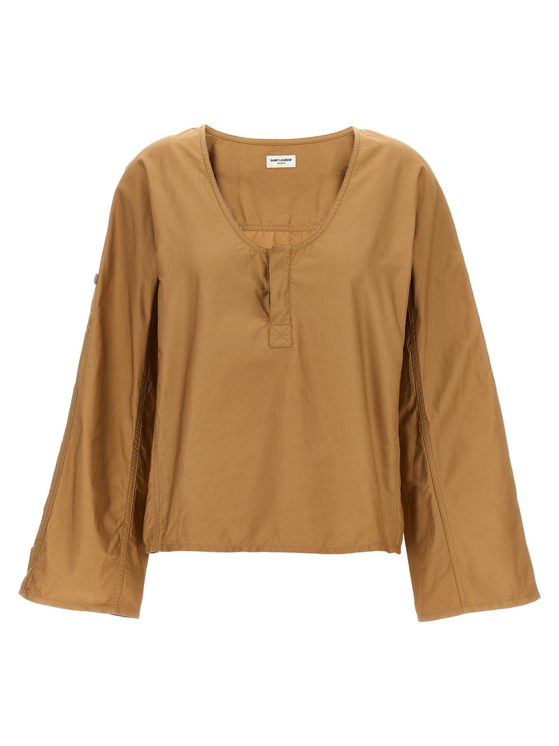 Saint Laurent Twill Blouse | Urbalenti™ NYC