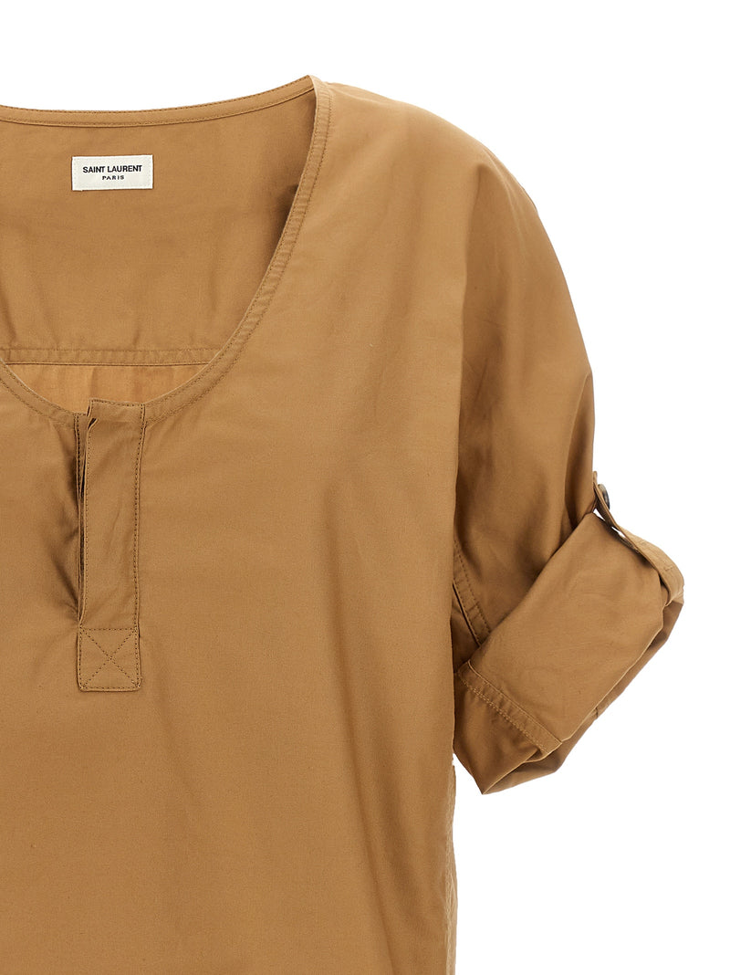 Saint Laurent Twill Blouse | Urbalenti™ NYC