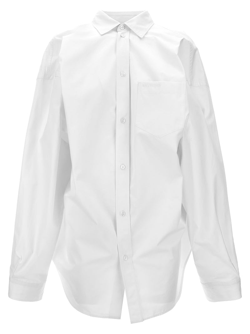 Balenciaga Balenciaga Asymmetric Shirt With Logo Embroidery