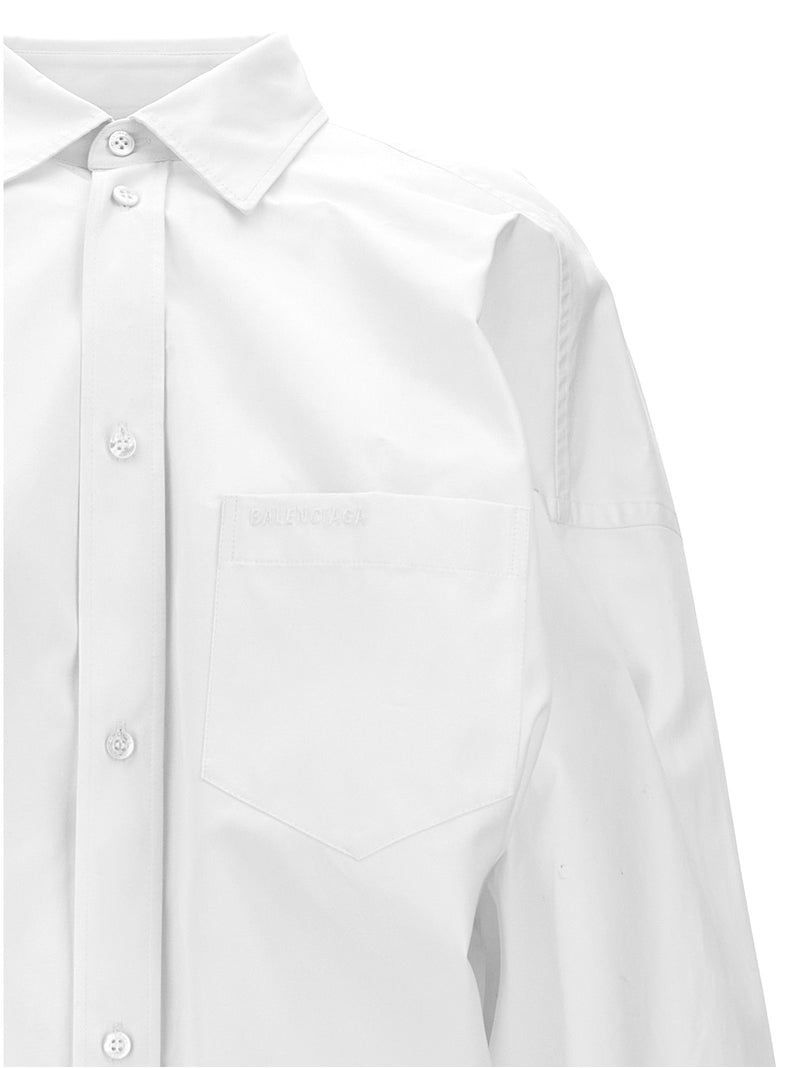 Balenciaga Balenciaga Asymmetric Shirt With Logo Embroidery