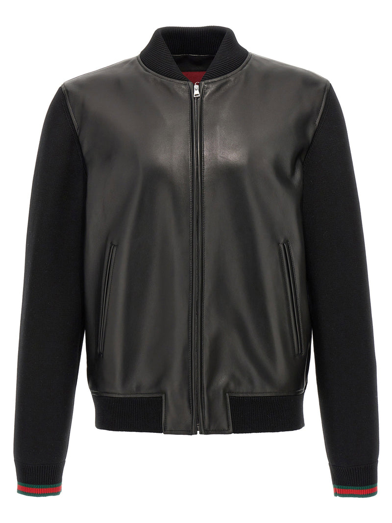 Gucci Gucci Bimaterial Bomber Jacket