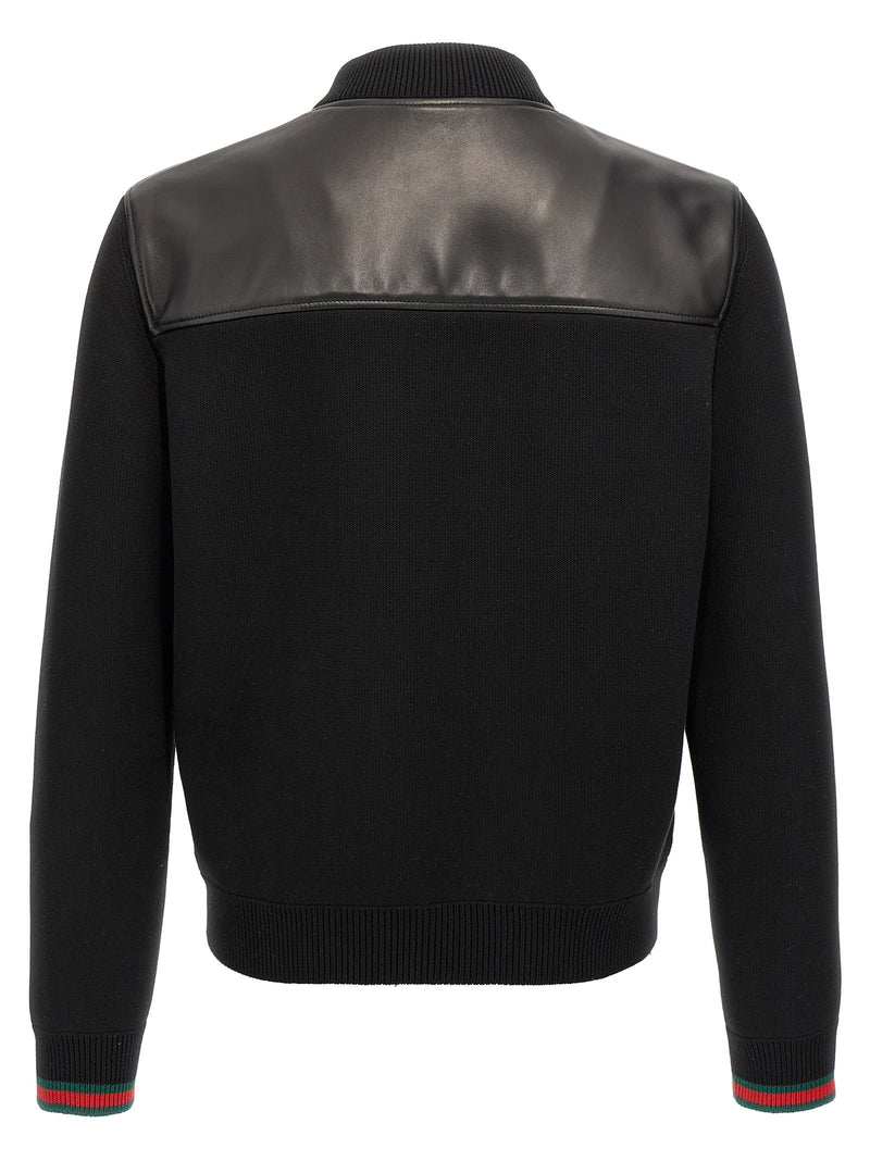 Gucci Gucci Bimaterial Bomber Jacket