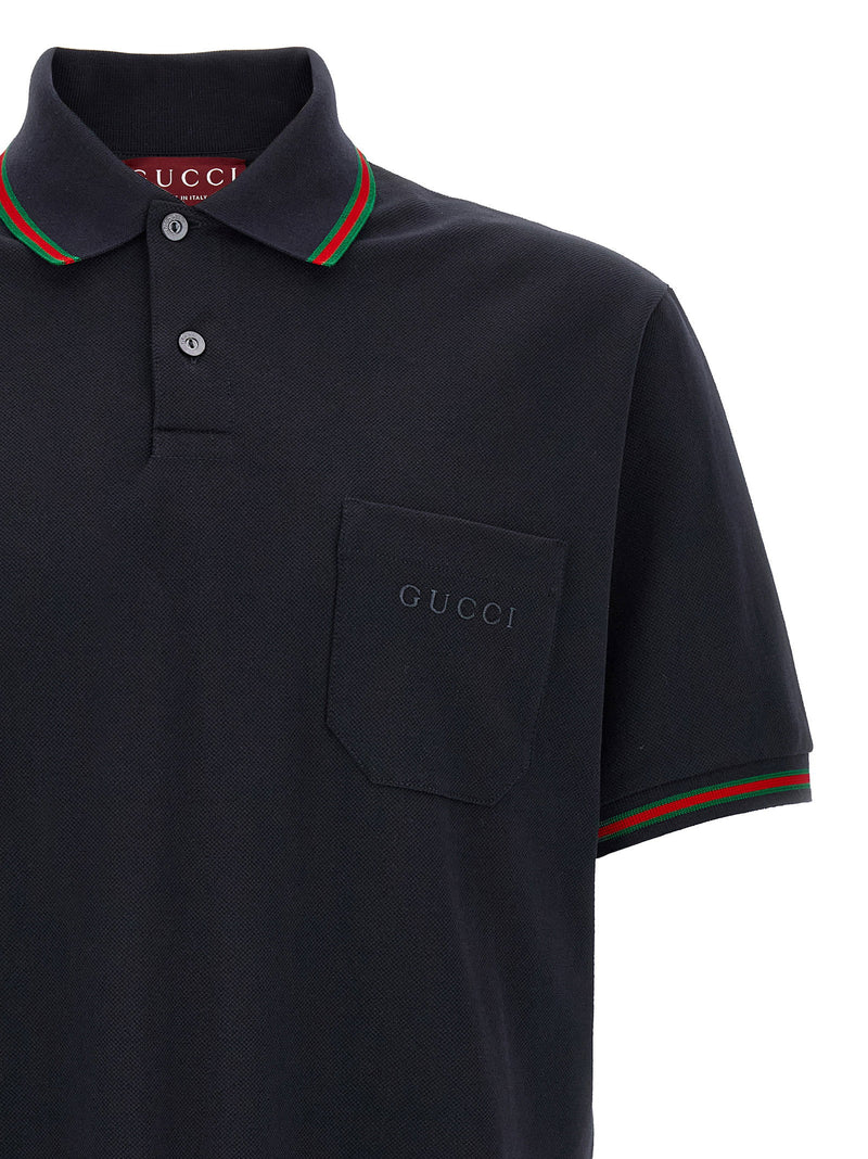 Gucci Nastro Web Polo Shirt | URBALENTI™ NYC
