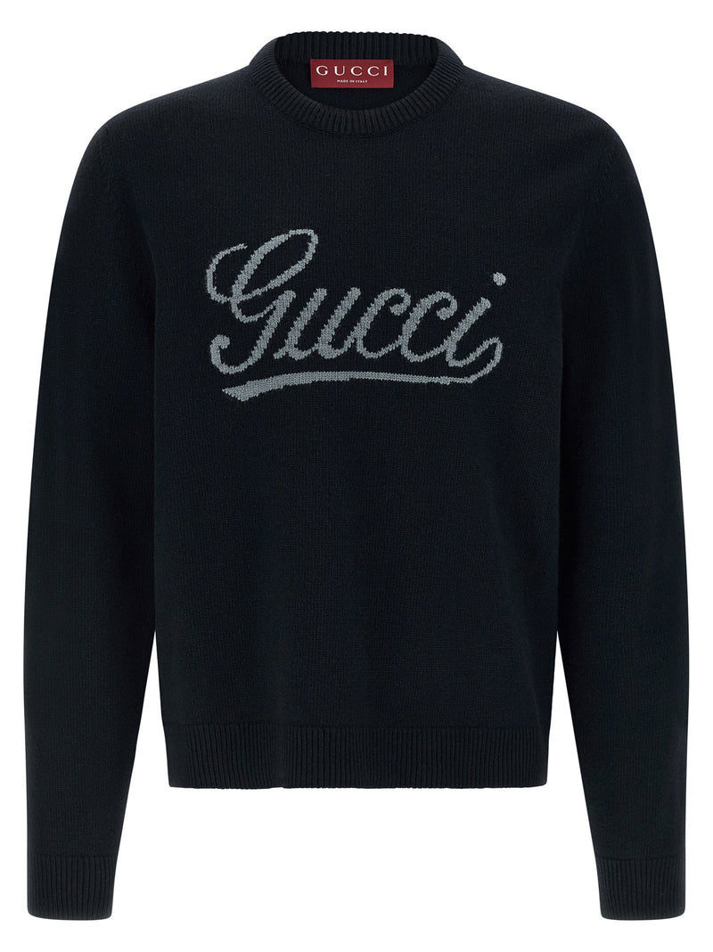 Gucci Gucci Logo Intarsia Sweater