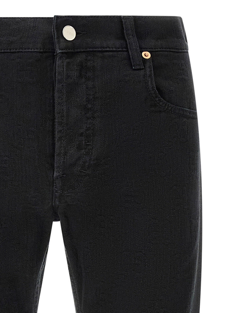 Gucci Gucci Gg Jacquard Denim Jeans