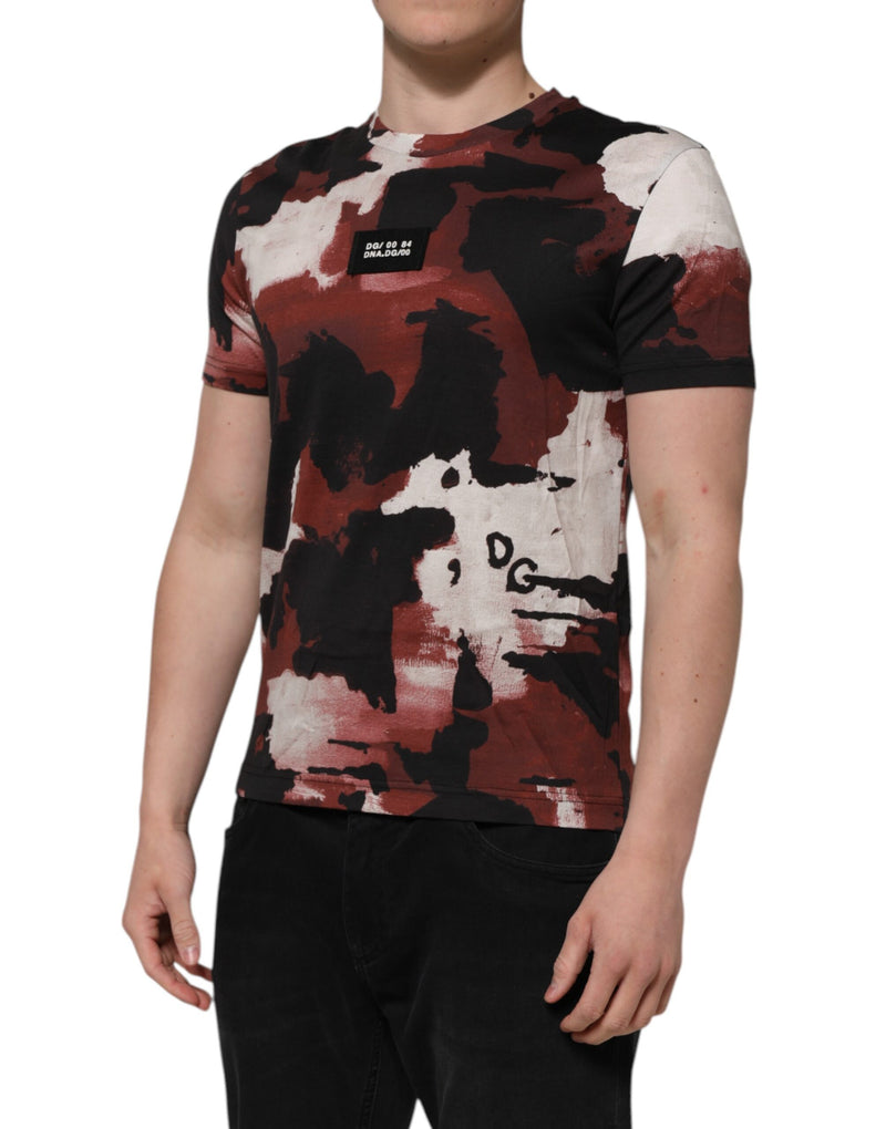 Camiseta de cuello redondo para hombre Dolce & Gabbana multicolor con estampado de camuflaje