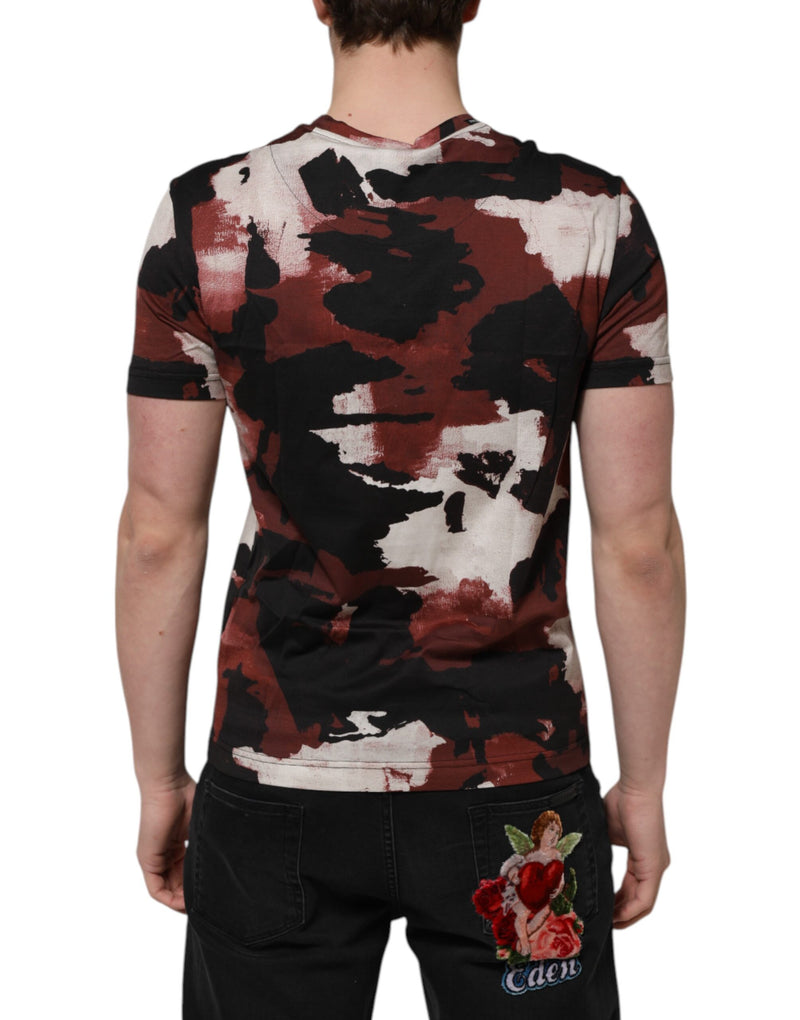 Camiseta de cuello redondo para hombre Dolce & Gabbana multicolor con estampado de camuflaje