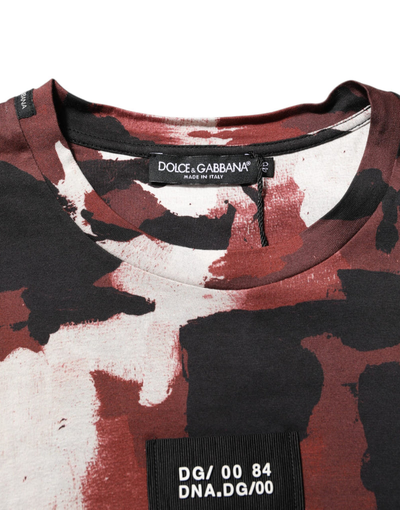 Camiseta de cuello redondo para hombre Dolce & Gabbana multicolor con estampado de camuflaje