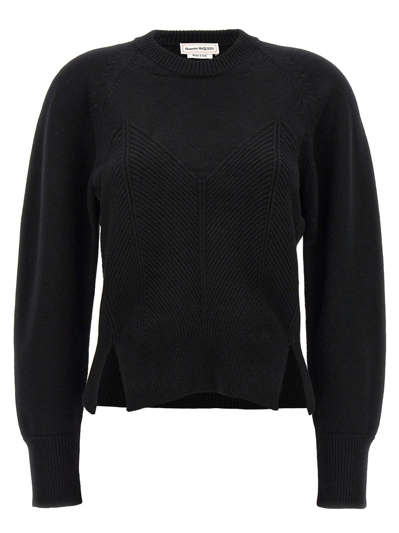 Alexander McQueen Alexander McQueen Chevron Corset Sweater