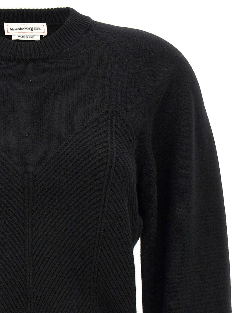 Alexander McQueen Alexander McQueen Chevron Corset Sweater