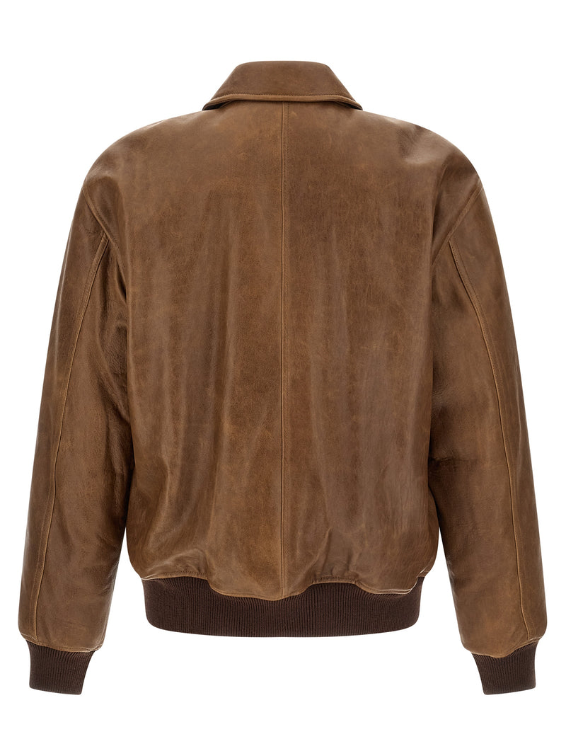 Saint Laurent Saint Laurent Vintage Leather Bomber Jacket
