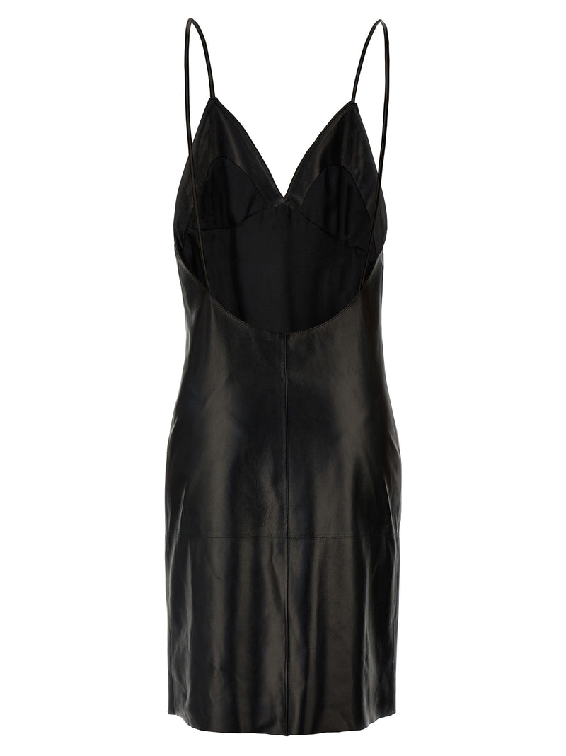 Saint Laurent Leather Slip Dress | Urbalenti™ NYC