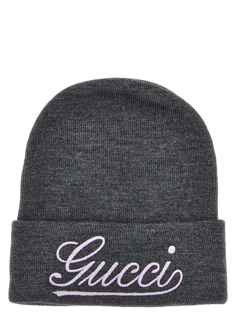 Gucci Logo Embroidery Beanie | Urbalenti™ NYC