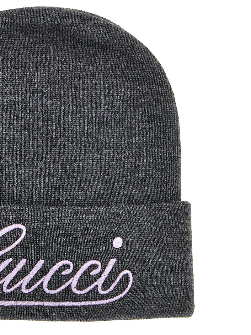 Gucci Logo Embroidery Beanie | Urbalenti™ NYC