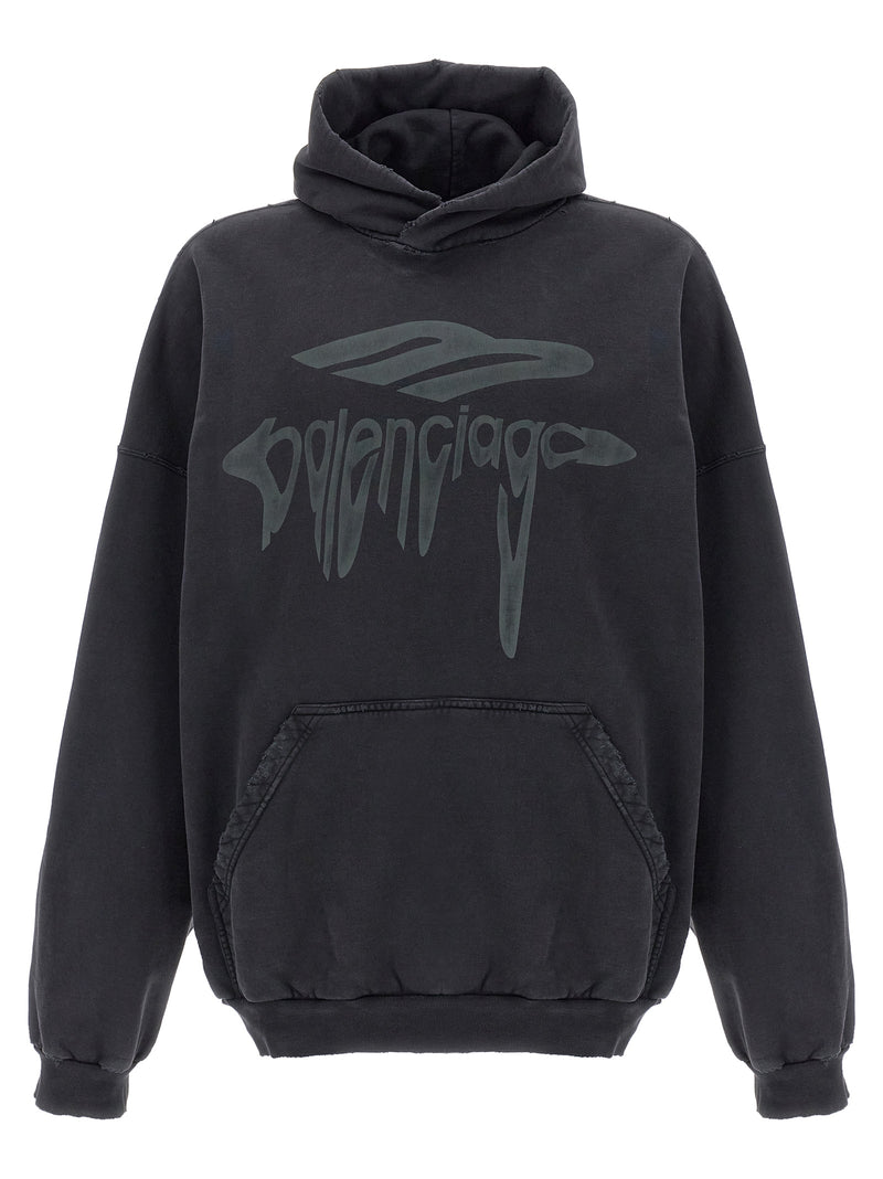 Balenciaga 3b Liquefied Hoodie - Cotton Oversized - Style S91013 | Urbalenti™ NYC