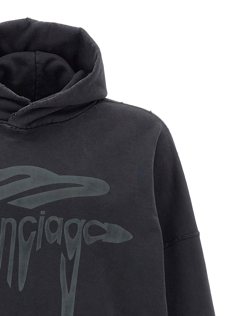 Balenciaga 3b Liquefied Hoodie - Cotton Oversized - Style S91013 | Urbalenti™ NYC