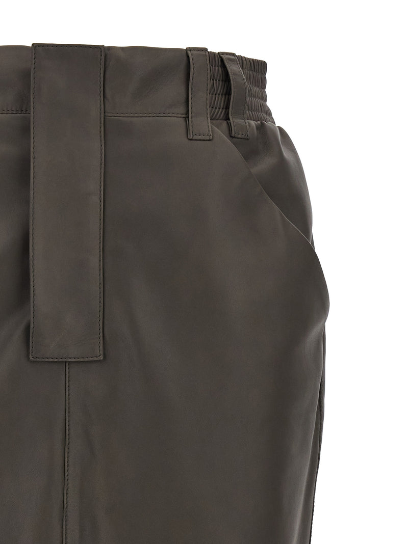 Saint Laurent Leather Skirt | Urbalenti™ NYC