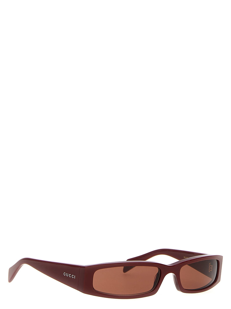 Gucci Rectangular Sunglasses - Red / Brown | Urbalenti™ NYC