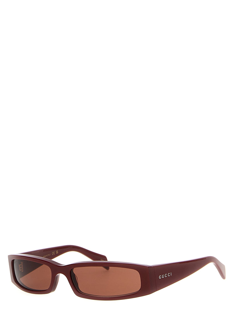 Gucci Rectangular Sunglasses - Red / Brown | Urbalenti™ NYC