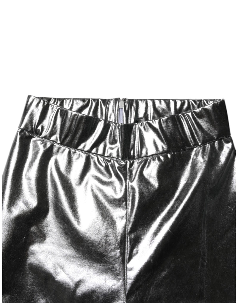 Calça legging de corte ajustado em poliéster prateado metálico Dolce & Gabbana