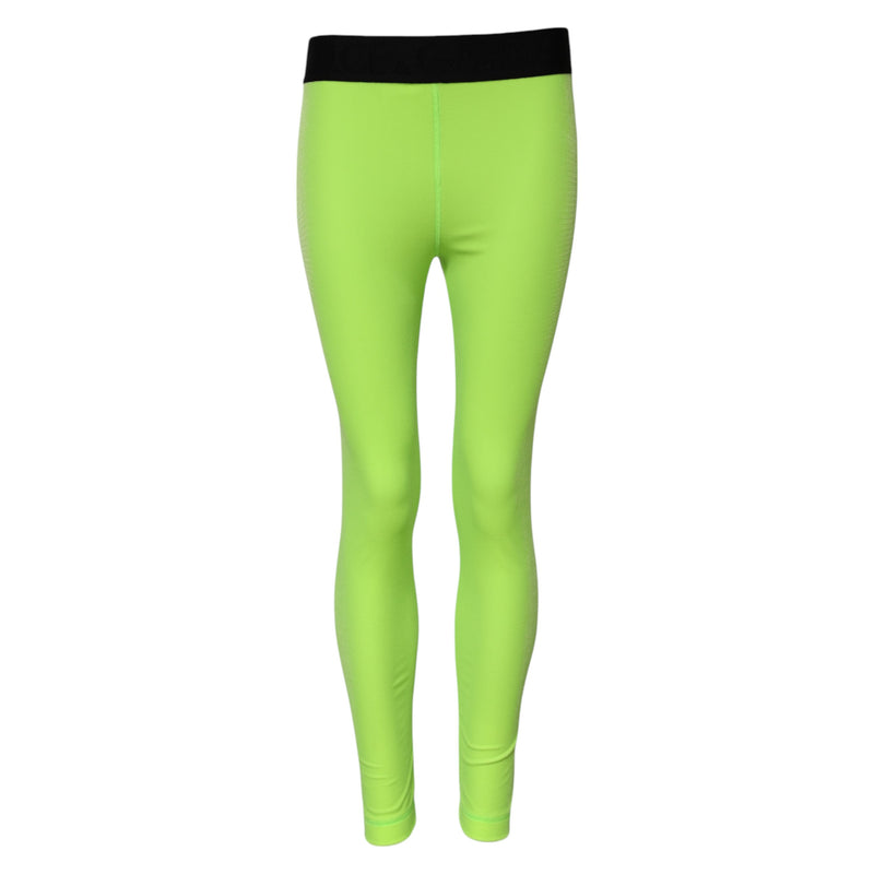 Legging slim en nylon vert Dolce & Gabbana