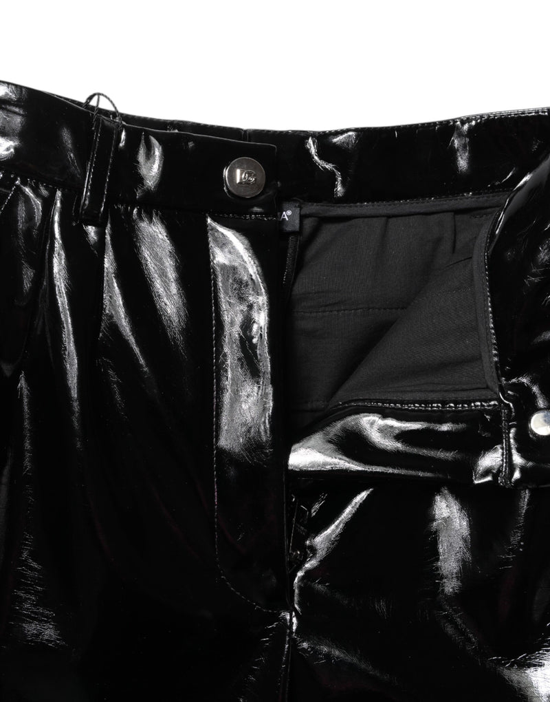 Pantaloni cargo neri a vita alta con fondo bootcut Dolce & Gabbana