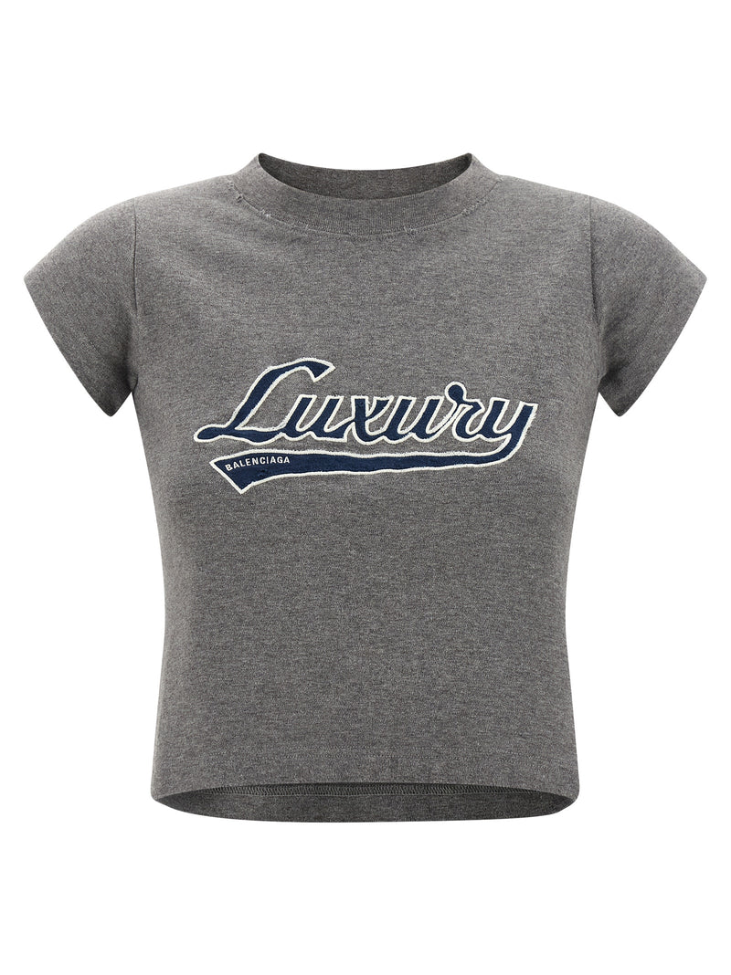 Balenciaga Shrunk Luxury Script T-Shirt | Urbalenti™ NYC