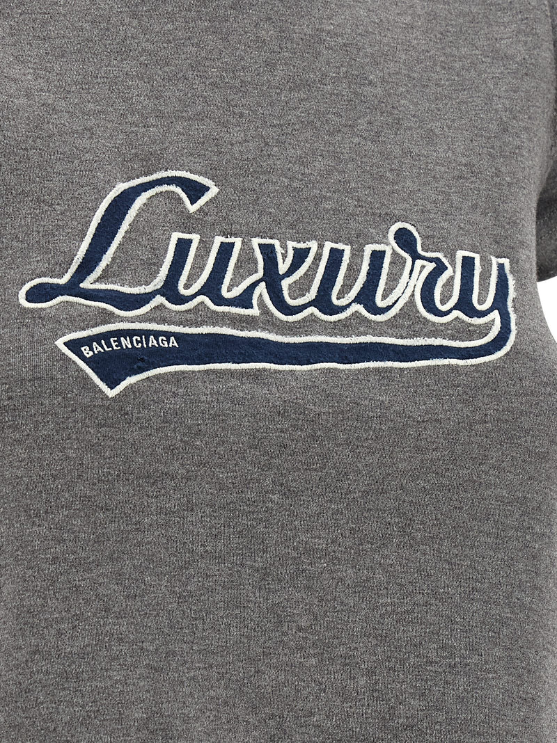 Balenciaga Shrunk Luxury Script T-Shirt | Urbalenti™ NYC