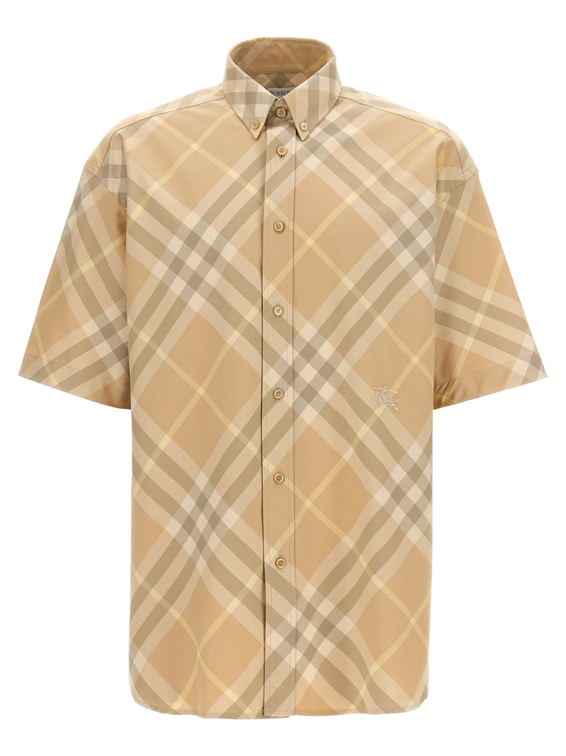 Burberry Burberry Logo Embroidery Check Shirt